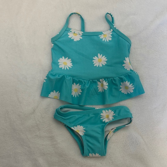 The Children's Place Teal Daisy Bikini Set - Picture 1 of 1